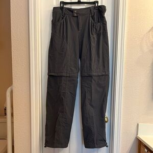 Athleta Women's Dark Gray Convertible Hiking Pants Size Large Tall